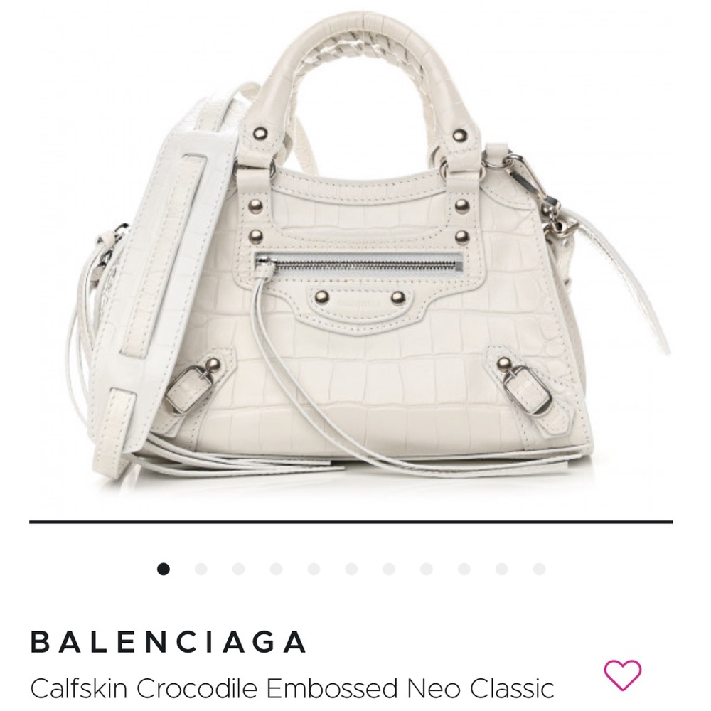 Balenciaga neo classic city mini croco bag